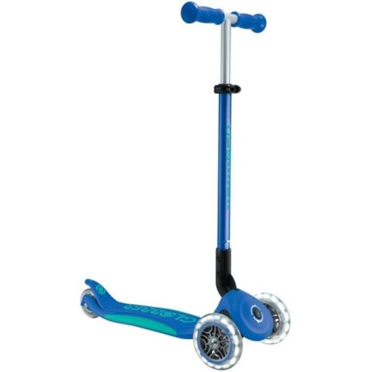 Patinete clásico Globber Primo Foldable Plus Lights 3 ruedas 50 kg azul oscuro