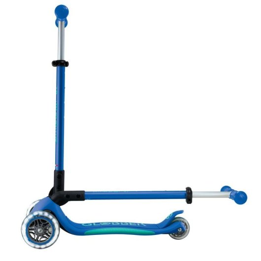 Patinete clásico Globber Primo Foldable Plus Lights 3 ruedas 50 kg azul oscuro