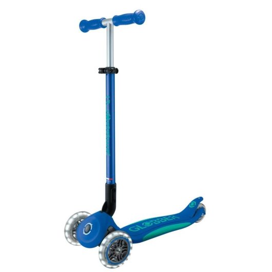 Patinete clásico Globber Primo Foldable Plus Lights 3 ruedas 50 kg azul oscuro