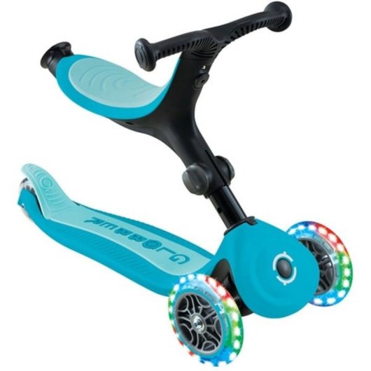 Patinete GLOBBER Go-Up Active Lights 360 3 en 1 Azul 4 ruedas 50 kg