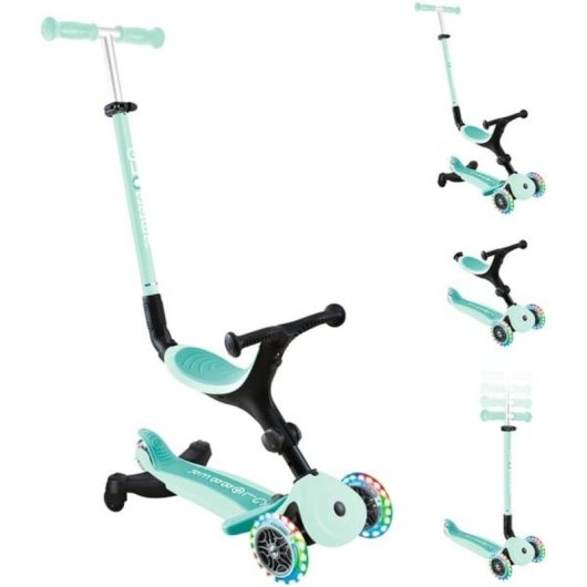 Patinete scooter Globber Go-Up Active Lights 3 en 1 3,9 kg Verde