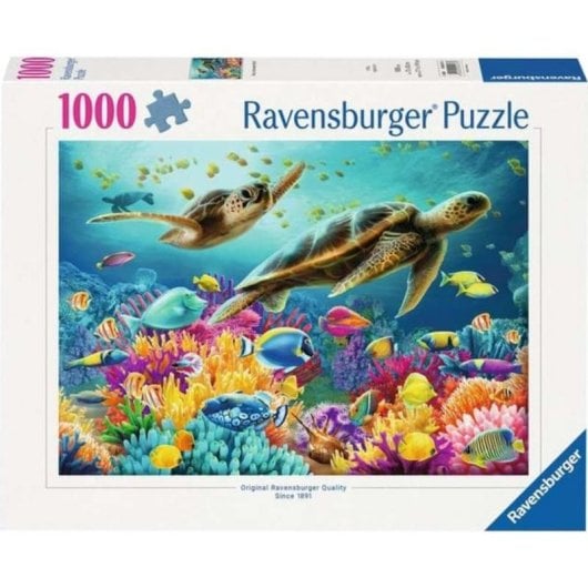 Puzzle Ravensburger 1000 pezzi Mondo sottomarino blu Animali