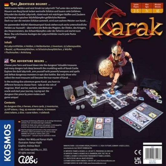Jeu de société Kosmos Karak, familial, 2-5 joueurs, 45 min