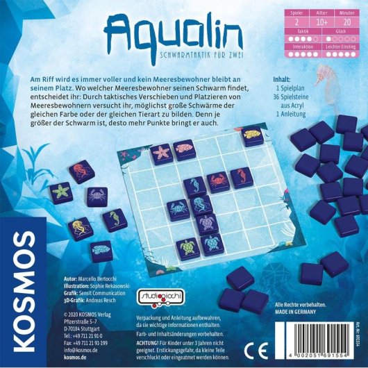 Jeu de cartes Kosmos Aqualin pour 2 joueurs à partir de 10 ans