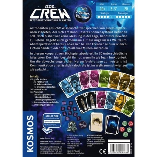 Jeu de société Die Crew KOSMOS Jeu familial coopératif