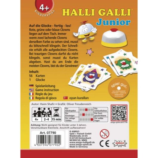 Jeu de cartes Amigo Emparejamiento 4 ans 15 min