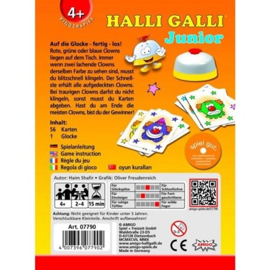 Jeu de cartes Amigo Emparejamiento 4 ans 15 min