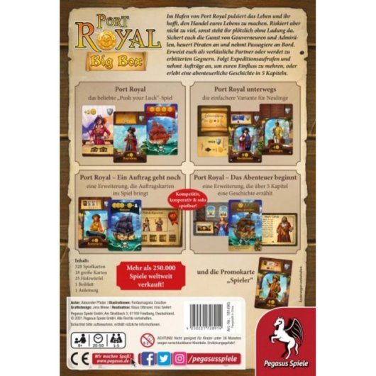 Jeu de société Pegasus Port Royal Big Box Famille 5 joueurs 8 ans