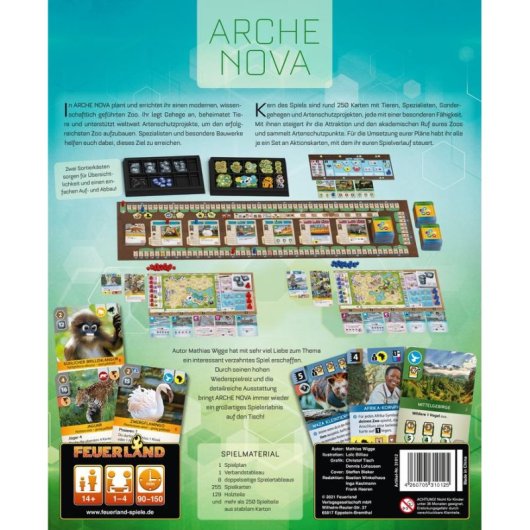 Juego de mesa Pegasus Arche Nova, estrategia familiar para 1-4 jugadores