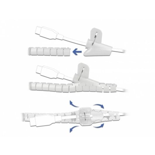 Manguera de cable DeLOCK 18841 blanco 2,5 cm