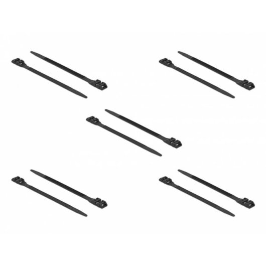 Briglia riutilizzabile DeLOCK 18889 Nylon Nero 250 mm