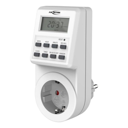Prise intelligente Ansmann AES6 Alimentation filaire Contrôle manuel et minuterie hebdomadaire