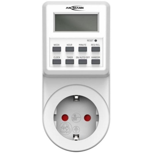 Prise intelligente Ansmann AES6 Alimentation filaire Contrôle manuel et minuterie hebdomadaire
