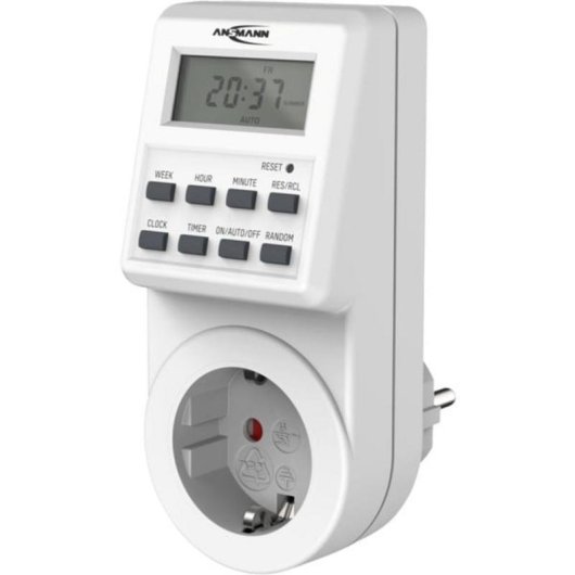 Prise intelligente Ansmann AES6 Alimentation filaire Contrôle manuel et minuterie hebdomadaire