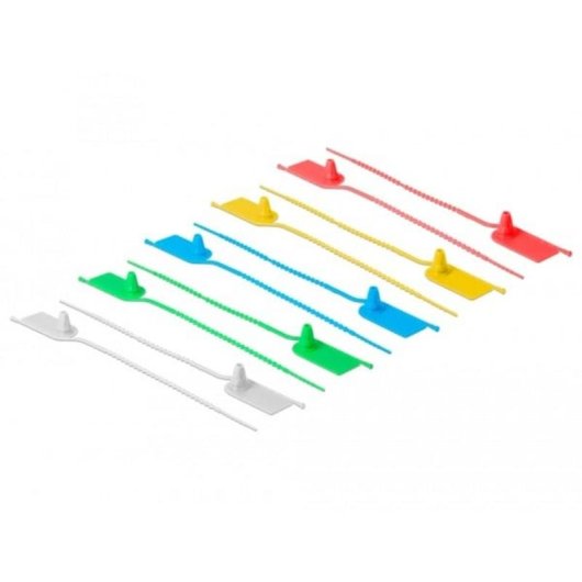 Wiederverwendbare Kabelbinder DeLOCK 18826 für Kabel, Kunststoff, bunte Farben, 10 Stück