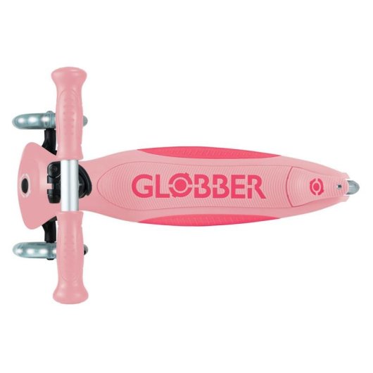 Patinete clásico Globber Primo Foldable Plus Lights 3 ruedas 50 kg rosa