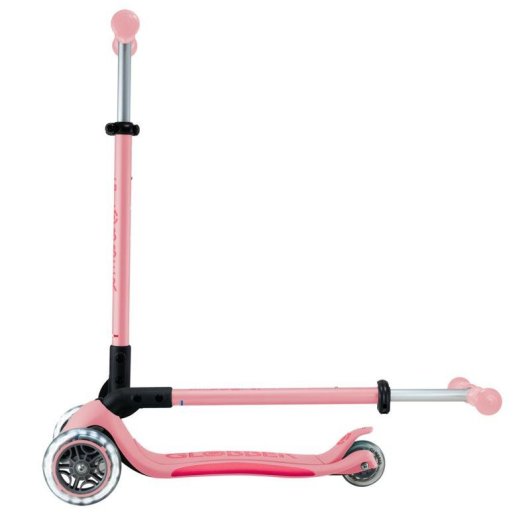 Patinete clásico Globber Primo Foldable Plus Lights 3 ruedas 50 kg rosa