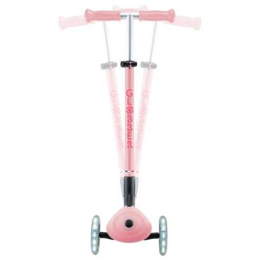 Patinete clásico Globber Primo Foldable Plus Lights 3 ruedas 50 kg rosa