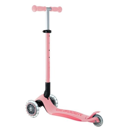 Patinete clásico Globber Primo Foldable Plus Lights 3 ruedas 50 kg rosa