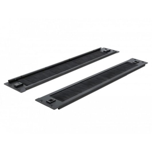 Panel pasacables avec brosse DeLOCK 2U noir 19” pour gestion de câbles