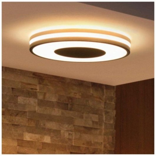 Plafond Lumière de Toit Intelligent Philips Hue White Ambiance Noir