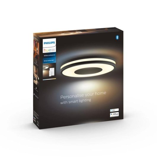 Plafond Lumière de Toit Intelligent Philips Hue White Ambiance Noir