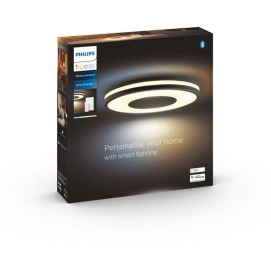 Plafond Lumière de Toit Intelligent Philips Hue White Ambiance Noir