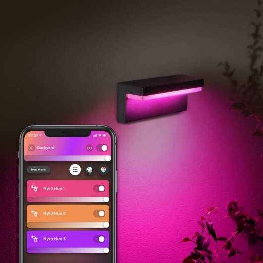 Applicazione murale intelligente Philips Hue Nyro Bluetooth/Zigbee Nero