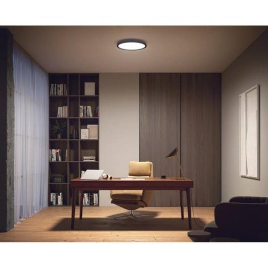 Panel LED rond Philips Hue Aurelle Bluetooth/Zigbee Noir