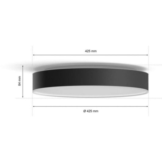 Lámpara de techo inteligente Philips Hue Enrave grande negro