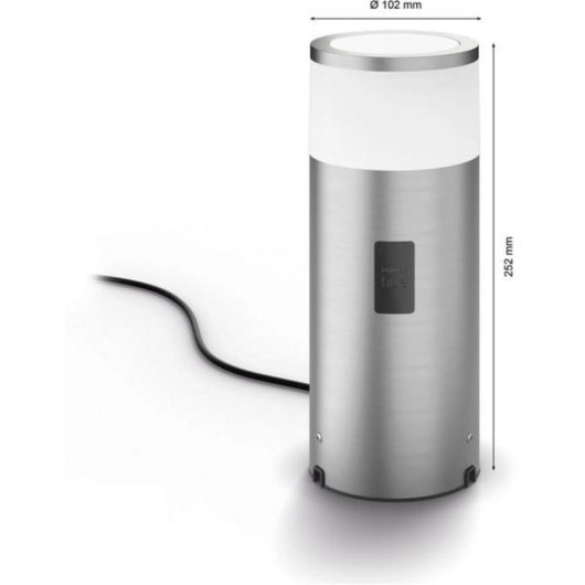 Bolardo extérieur Philips Hue White and Color ambiance Calla acier inoxydable