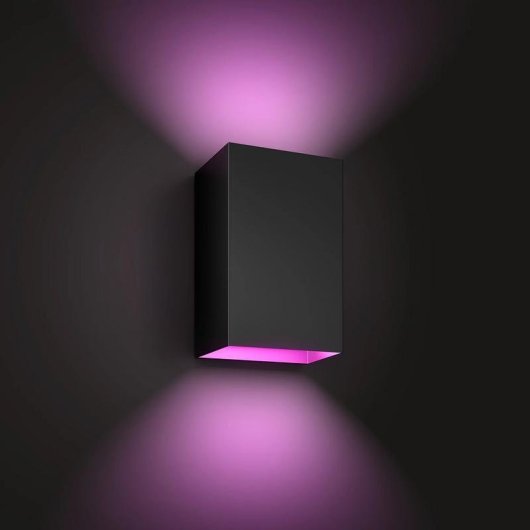 Aplique mural para exteriores Philips Hue White and Color ambiance Resonate Negro
