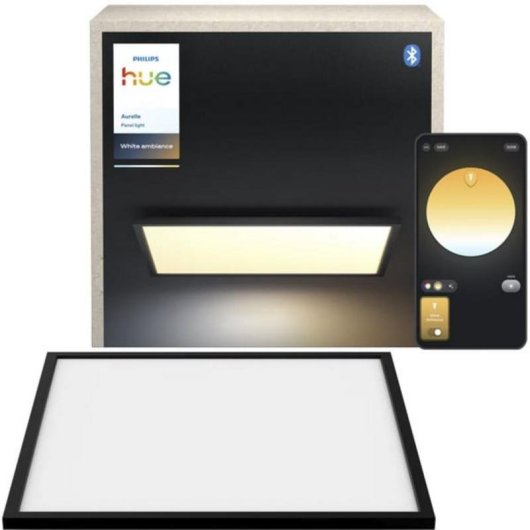 Panel cuadrado inteligente Philips Hue Aurelle Bluetooth/Zigbee Negro 600 mm