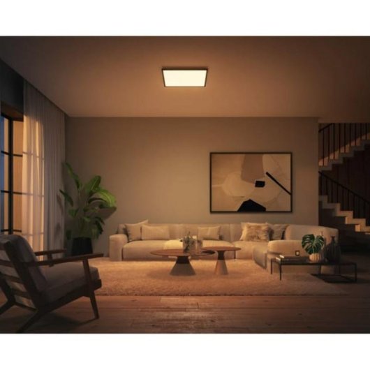 Panel cuadrado inteligente Philips Hue Aurelle Bluetooth/Zigbee Negro 600 mm