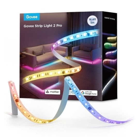 Cinta luminosa Govee Light 2 Pro 5 m RGBWW adhésive intérieure