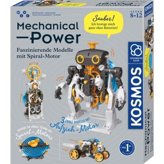 Robot de Ingénierie Kosmos Mechanical Power, Caisse d'Expériences Multicolore pour Enfants de 8 à 12 Ans