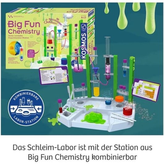 Caisse d'expériences Kosmos Slime Chimie 8-13 ans Multicolore