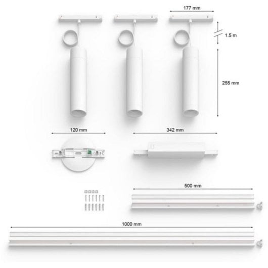 Suspension intelligente Philips Hue Perifo avec 3 lampes suspendues