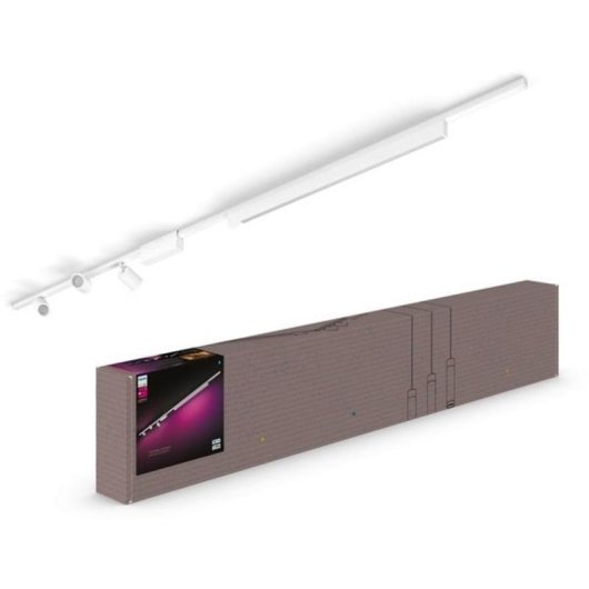 Kit d'éclairage intelligent Philips Hue Perifo pour plafond droit avec 3 spots et 1 barre lumineuse