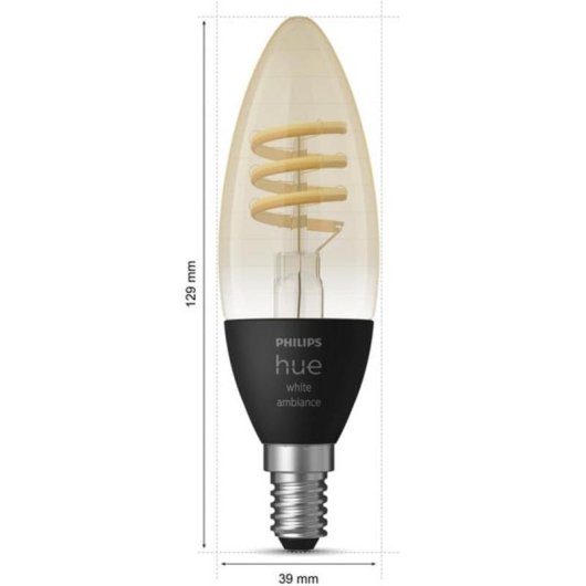 Lámpara LED Philips Hue E14 Vela 2 unidades 350 lm Regulable