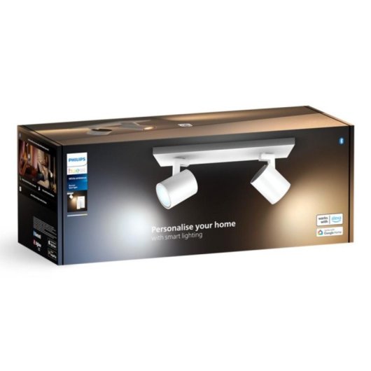 Punto de iluminación inteligente Philips Hue GU10 Bluetooth Blanc LED Métal