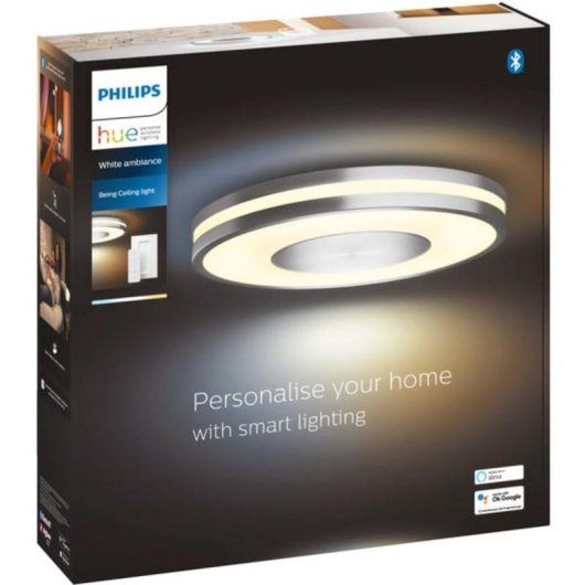 Plafon intelligent Philips Hue White Ambiance Being argenté