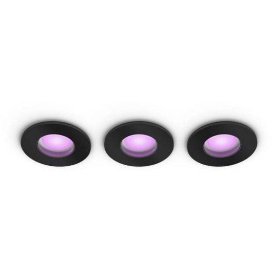Foco empotrable inteligente Philips Hue Xamento 8,6" Negro Pack 3 unidades