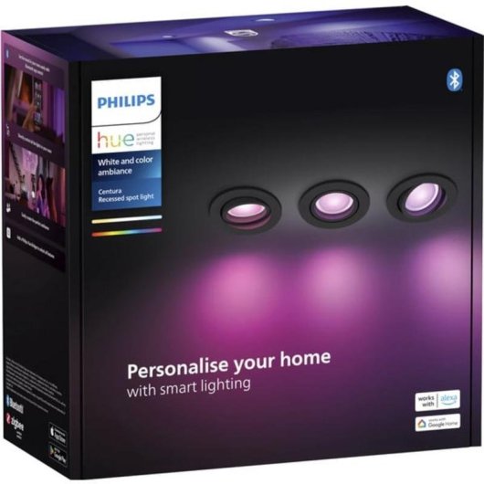 Spot empotrable intelligent Philips Hue White and Color ambiance Pack de 3