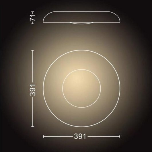 Plafon intelligent Philips Hue White Ambiance Still Noir