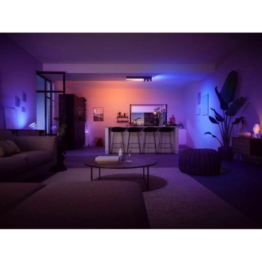Plafón Inteligente Philips Hue Centris Negro 3 Focos Bluetooth/Zigbee