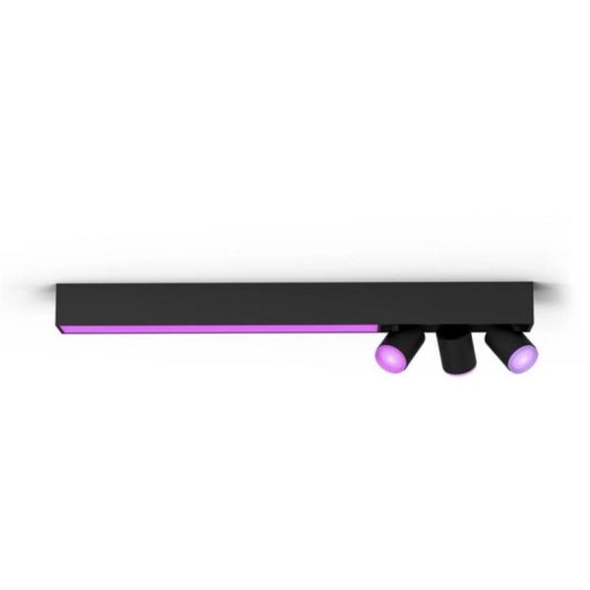 Plafón Inteligente Philips Hue Centris Negro 3 Focos Bluetooth/Zigbee