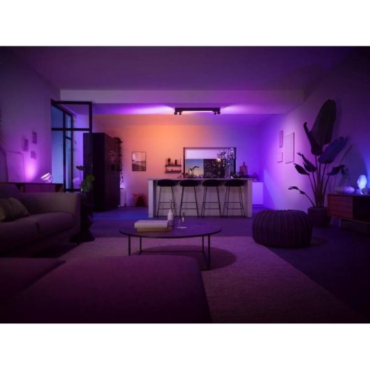 Plafón Inteligente Philips Hue Centris Negro 4 Focos Bluetooth/Zigbee