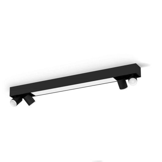 Plafón Inteligente Philips Hue Centris Negro 4 Focos Bluetooth/Zigbee