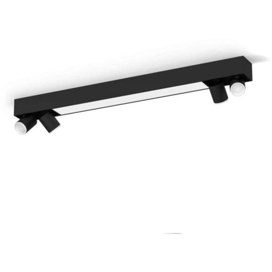 Plafón Inteligente Philips Hue Centris Negro 4 Focos Bluetooth/Zigbee